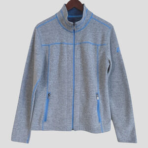 Overland Hadley Italian Wool-Blend Fleece Jacket Gray Blue Size L